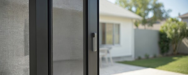 Sliding door mosquito net frame offers pest control, ventilation for homes, outdoor spaces. This barrier provides insect protection with modern design, secure access, enhancing comfort, air flow.