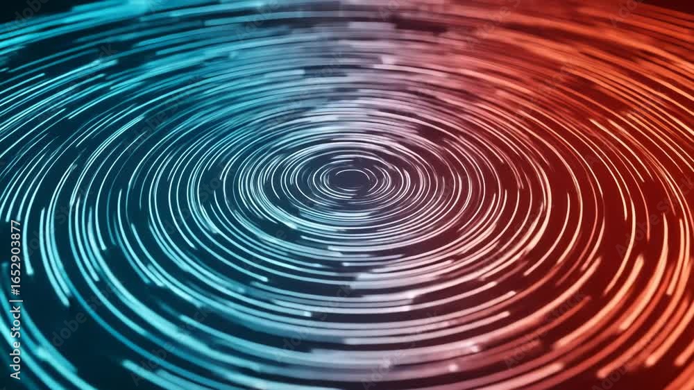 Aufkleber abstract circular pattern with blue and red gradient energy lines and motion background