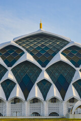 Al Jabbar Grand Mosque Reflected on Lake in Bandung, West Java, Indonesia