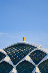 Al Jabbar Grand Mosque Reflected on Lake in Bandung, West Java, Indonesia