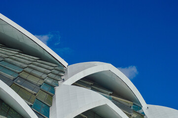 Al Jabbar Grand Mosque Reflected on Lake in Bandung, West Java, Indonesia