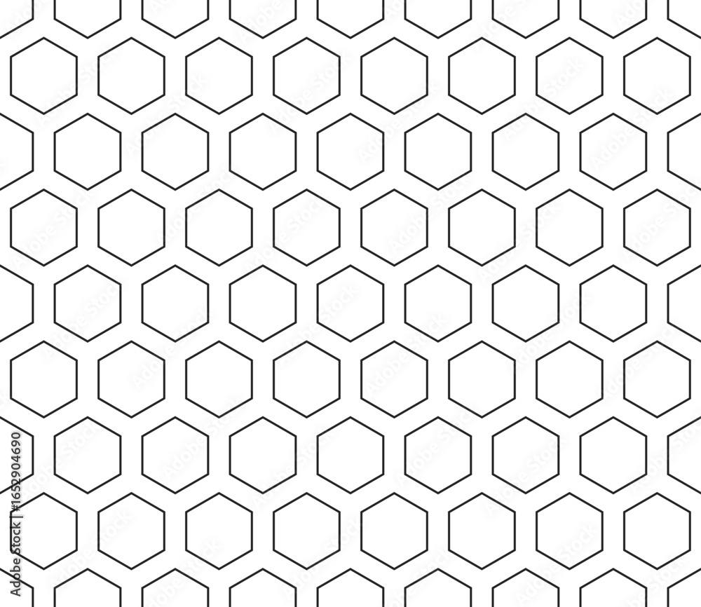 Poster hexagon background design. hexagon mosaic cells with padding. hexagonal cells. seamless tileable vec