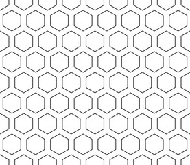 Hexagon background design. Hexagon mosaic cells with padding. Hexagonal cells. Seamless tileable vector illustration.