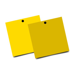  sticky post it note with red pushpin isolated on transparent background