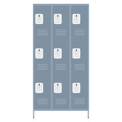 School Locker Flat Illustration. Clean Icon Design Element on Isolated White Background
