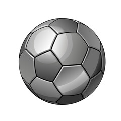 Monochrome Soccer Ball Illustration: A classic symbol of sport and team spirit representation
