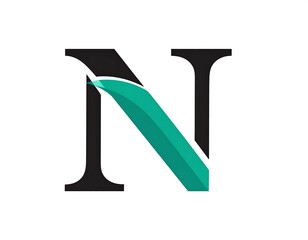 Modern, stylized letter N logo (1)