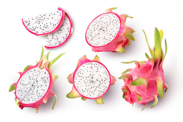 dragon fruit isolated on transparent background