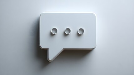 White speech bubble with three dots signifying communication or message loading