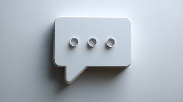 White speech bubble with three dots signifying communication or message loading
