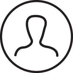Man profile icon symbol line design vector in trendy style isolated on transparent background