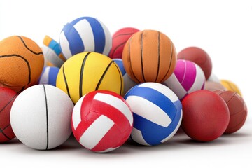 Pile of various sports balls