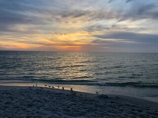 sunset on the beach