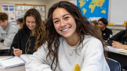 Students engaging in a diverse classroom experience school educational content interactive environment positive viewpoint learning together