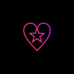icon monoline love star