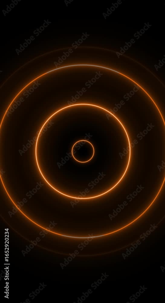 Poster glowing neon technology radar screen with radio wave signal animation.seamless loop. radio waves ani