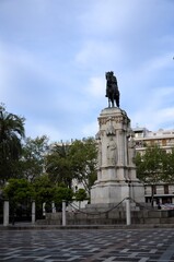 Obraz premium Monument to Ferdinand III of Castile (1199-1252) at Plaza Nueva in Seville