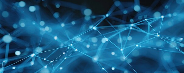 Digital Network Art Abstract Blue Glow Graphic Design Creative Technology Modern Viewpoint Visual Concept