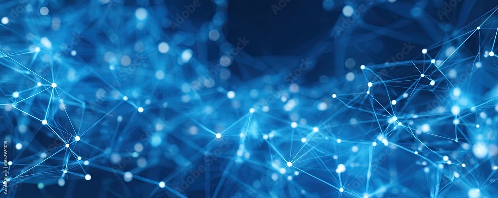 Poster dynamic abstract blue network background featuring glowing artscale technology and digital graphics