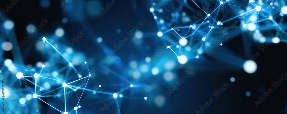 Poster digital network connections technology world abstract art virtual environment dynamic perspective
