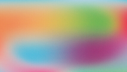 Colorful grainy abstract. Retro grainy gradient background noise texture effect. Beautiful color background. Bright light flash glow glitter neon metallic. Noise grain mesh