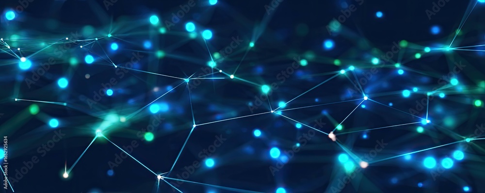 Poster engaging abstract background dynamic visualization of digital connections in virtual environments