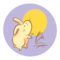 シンプルな丸型フレーム　カットイラスト　背景透過PNG