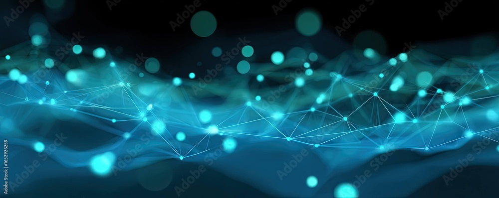 Poster abstract background graphic design futuristic digital connectivity visualization in a wide angle con