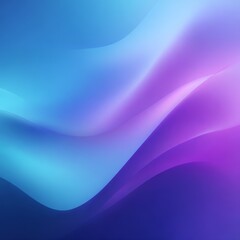 Fototapeta premium An abstract, smooth and flowing wave design in blue and purple colors, creating a sense of fluidity and movement. The gradients of blue and purple seamlessly blend