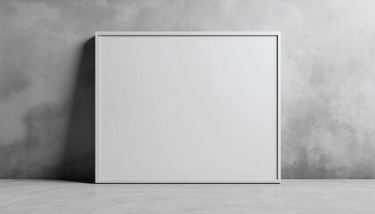 Large Whiteboard Or Picture Frame Mockup In Blank Design. A Clean, White Surface For Showcasing Presentations, Designs, Or Photos. Suitable For Professional And Creative Purposes.