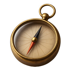 Antique style compass isolated on Transparent background