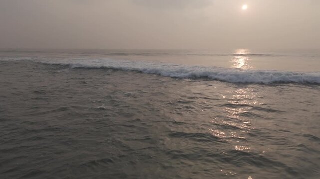 Sunrise Over Besant Nagar Beach in Chennai, India
