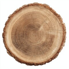 Obraz premium An image of a cross-section of a tree trunk, revealing intricate growth rings and textures
