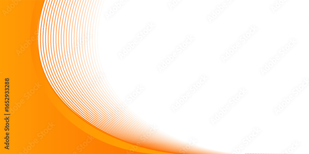 Poster vector orange line background curve element with white space for text and message design, overlappin