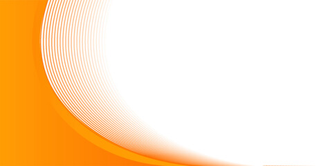 Vector orange line background curve element with white space for text and message design, overlapping layers