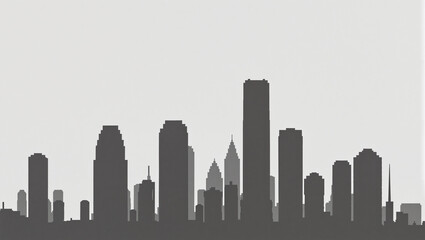 Obraz premium モダンなビル群(黒)