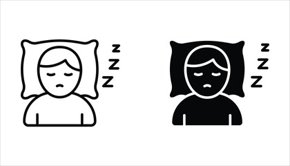 Sleep icon set, of sleeping poses Simple sleep icon for social media, app, and web design. vector illustration on white background
