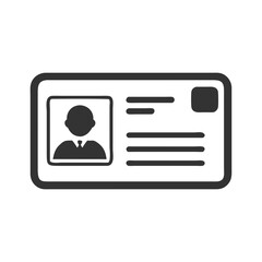 Identification card design with photo and personal information  
