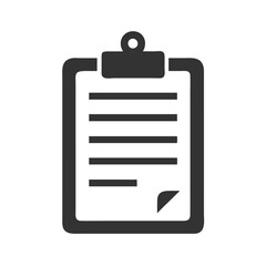 Clipboard with blank checklist and paper note attached  