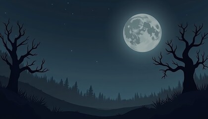 A spooky haunted house sits under a full moon on halloween night, with a glowing jackolantern in front and bats flying in the dark sky, creating a classic and eerie atmosphere for the holiday