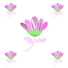 Single flower used for png, cute draw, vector flower background