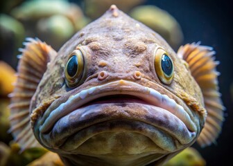 Fototapeta premium Close-up of the head of a monkfish
