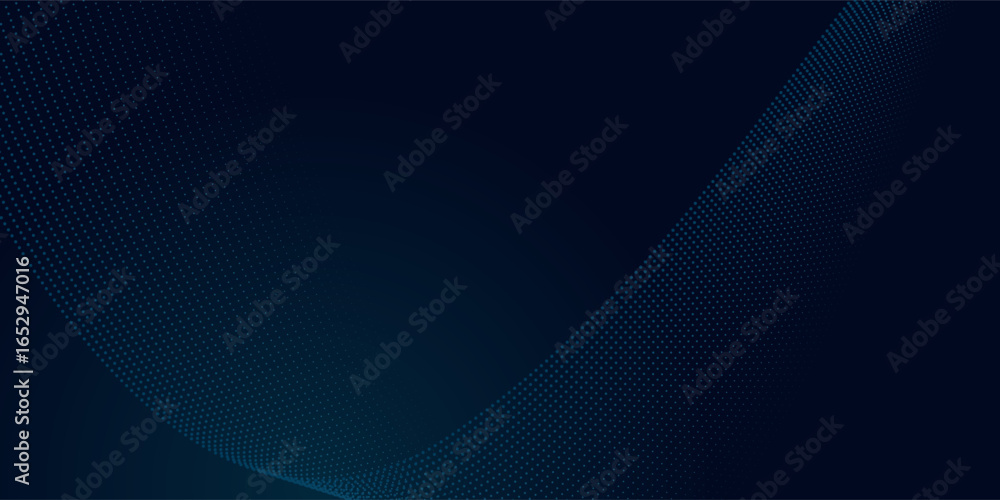 Aufkleber dynamic particles sound wave flowing over dark. blurred lights vector abstract background. beautiful