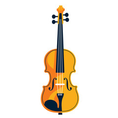 Fototapeta premium Colorful violin illustration with detailed design