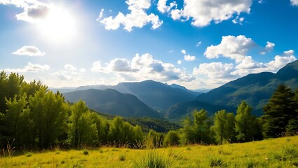 panorama of the mountains