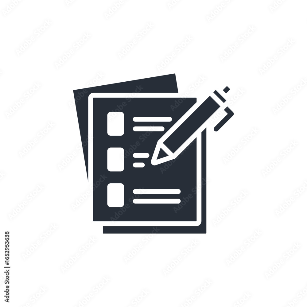 Poster to do list icon. vector.editable stroke.linear style sign for use web design,logo.symbol illustratio