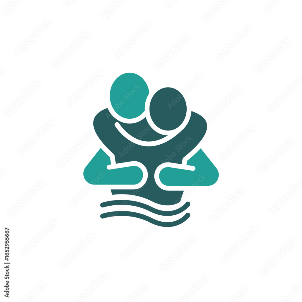 Poster hug icon. vector.editable stroke.linear style sign for use web design,logo.symbol illustration.