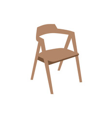 vector illustration of brown chair in furniture industry