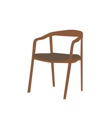 vector illustration of brown chair in furniture industry