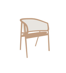 vector illustration of brown chair in furniture industry